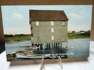 1909 Postcard The Old Tide Mill South Harpswell Maine