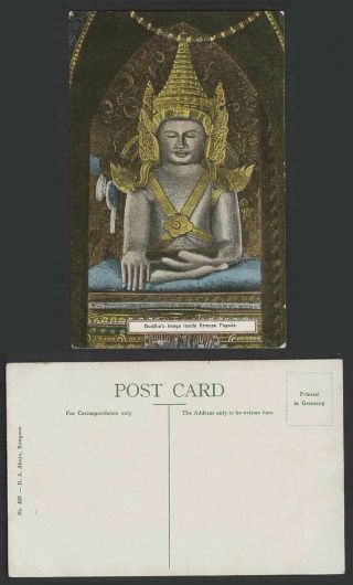 Burma Old Colour Postcard Buddha 