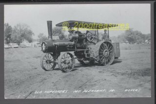 Rppc Case Steam Engine Tractor Threshers Mt Pleasant Ia Iowa Old Cars Henry Cnty