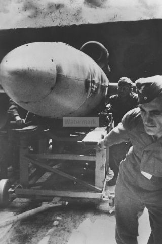 Ww2 Photo Wehrmacht Soldiers Move The V - 1 Missile From Cover To The Launch 716