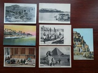 Egypt - Vintage Postcards (7) - Cairo,  The Sphinx And Pyramids,  Nile,  Assuan,