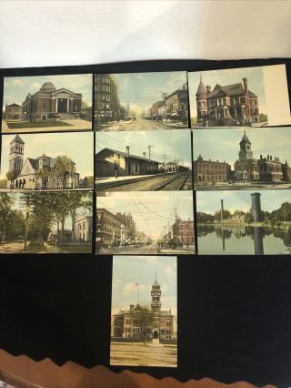 10 Vintage Norwalk Ohio Postcard Old Stock