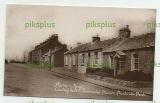 Old Postcard Military Road Pennar Pembroke Dock Wales Real Photo Vintage 1910 - 20