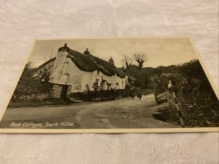 Old Postcard Rose Cottage South Milton