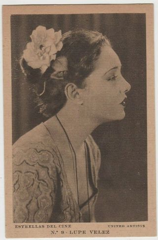 Lupe Velez Vintage 1930s Estrellas Del Cine Postcard From Spain 9 E5