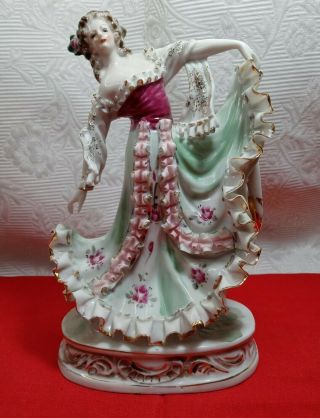 Vintage/antique Meissen Porcelain Lady Dancer Figurine