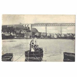 North Queensferry From The Old Pier,  Old Postcard By Valentine