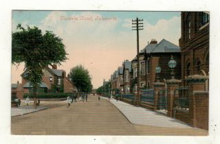 Tamworth,  Victoria Road Old.  Printed Postcard.  Pu.  1907