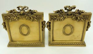 Fine Neoclassical Renaissance Revival Gilt Brass Bronze Bookends Tiffany Quality