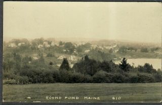 Vintage Rppc Round Pond Maine 1927
