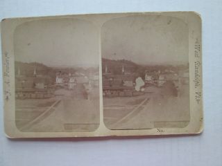 (1) Late 1800s Early 1900s Stereoview,  Main Street,  West Randolph,  Vermont