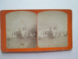 (1) Late 1800s Early 1900s Stereoview,  Old Home & People; West Randolph,  Vermont