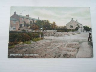 Hexham,  Broadfield,  Fourstones Nostalgic Old Postcard Franked 1913.  §dp908