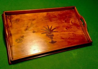 Antique Vintage Wood Serving Tray From Bermuda 1921