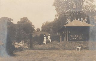 Pavilion In Park,  Unknown Location,  Newport Monmouthshire Publisher Old Postcard