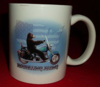 Black Bear Diner Restaurant Coffee Mug Vintage Bearelling Along Harley Davidson