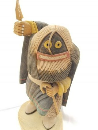 Vintage HOPI Ogre Woman Ted Francis Native American Kachina Doll Signed 2