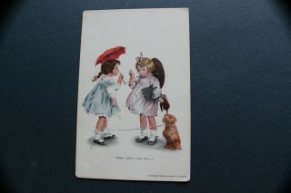 Gutmann & Gutmann Vintage Art Postcard Little Girls " Now Don 