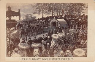 Cabinet Card W Photo Of Illustration Of General U.  S.  Grant’s Tomb Nyc 1887