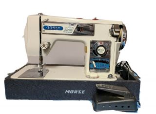 Morse Fotomatic Iii 4300 Sewing Machine Zig Zag Heavy Duty Vintage,  Case,  Pedal