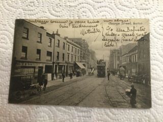 Old Postcard - George Street,  Luton,  Bedfordshire 1910 Animated Scene