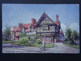 Merseyside Wirral Village Post Office Port Sunlight - Old Postcard By Lever Bros