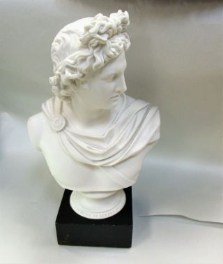 Art Union Of London Parian Bust Of Apollo Belvedere,  Brown Westhead Moore 1861