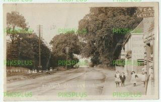 Old Postcard Staines Road Bedfont Middlesex Art Co.  Real Photo Sunbury 1909