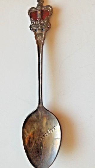 Vintage Souvenir Collector Spoon London Crown Wapw Silver Plated Sp - 326