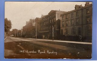 Old Vintage Rp Postcard London Road Reading Berkshire