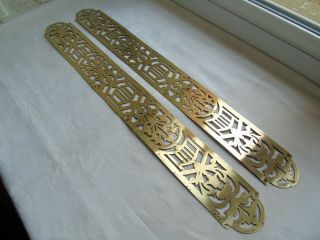 French 2 Of Antique Gorgeous Brass Door Push Plate Door Plate For Large Door