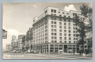 Avenida Juarez Mexico City Rppc Vintage Photo Postcard Foto Tarjeta Postal 1940s