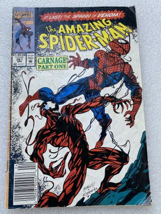 The Spider Man 361 (1992) 1st Appearance Carnage Raw Lower Grades