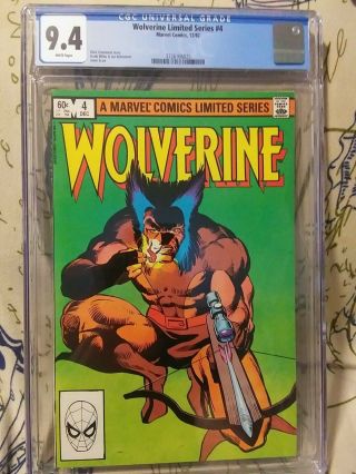 Cgc 9.  4 Wolverine 4 (dec 1982,  Marvel)
