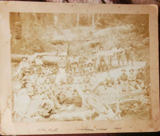 Early 1900s Logging Photo of Saldern Logging Crew 31 Loggers Grays River WA 2