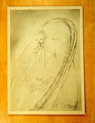Sulamith Wulfing 1932 Gabe Gift Mother & Child Artist Signed Vintage Postcard