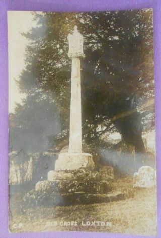 C.  P.  Rp Postcard Posted 1919 Old Cross Loxton Nr Axbridge Somerset