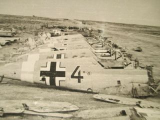 PHOTO Captured German Luftwaffe Me - 109 Fighters in MTO Print 2