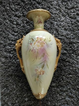 Stunning Antique Royal Bonn Mehlem Hand Painted Monumental 22 " Vase,