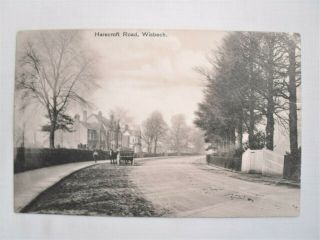 Harecroft Road Wisbech Postcard 1908 - Antique Vintage