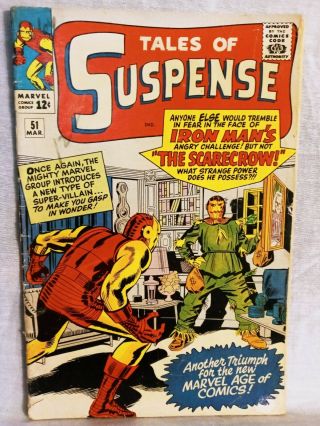 Tales Of Suspense 51 (marvel,  1964) 1st App Scarecrow Jack Kirby Cover Key 3.  5