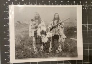 Antique Vintage Native " Blackfoot 2 Indians " Photo