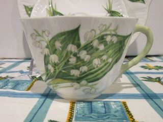 Shelley Dainty Tea Cup and Saucer Trio Lily of the Valley 2