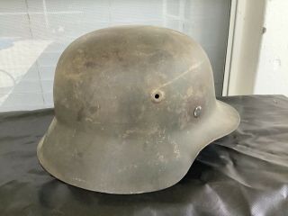 Wwii Us Soldier Captured German Helmet