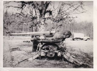 Snapshot Photo Captured German Anti - Tank Anti - Aircraft Gun Nancy 95