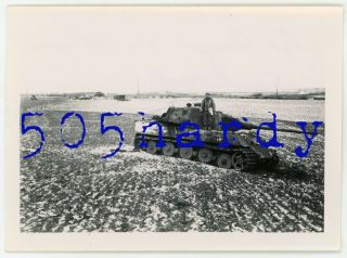 Wwii Us Gi Photo Us Captured German Tiger Ii Tank Bastogne Luxembourg On Back 1