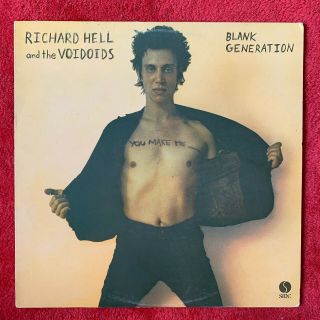 Richard Hell And The Voidoids " Blank Generation " 12 " Vinyl Lp 1977 Ramones