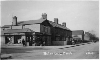 March Station Road Rp Mitchell Post Office Old Postcard