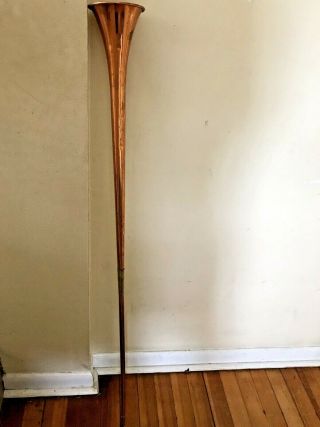 Antique Vintage 49 " Long Copper And Brass 2 - Piece Hunting Horn Made In England