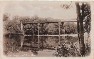 Hay - Hay Bridge & River Wye 2 Old Real Photo Postcards 25523